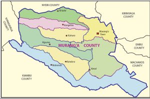 Murang'a County Map